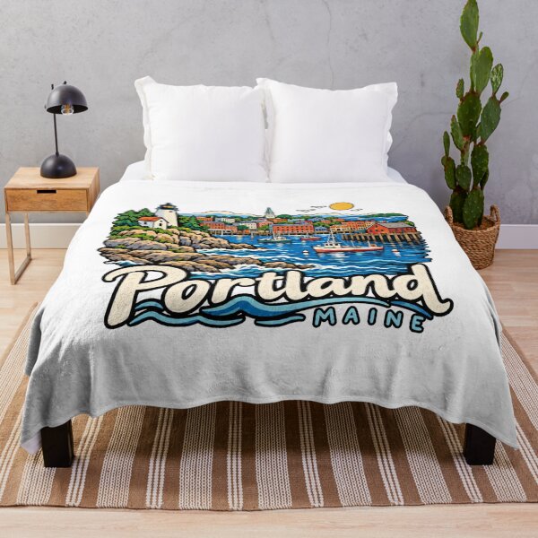 Item preview, Hand Drawn Portland Maine Travel Souvenir Landmark Gift designed and sold by MichaeIRellov.