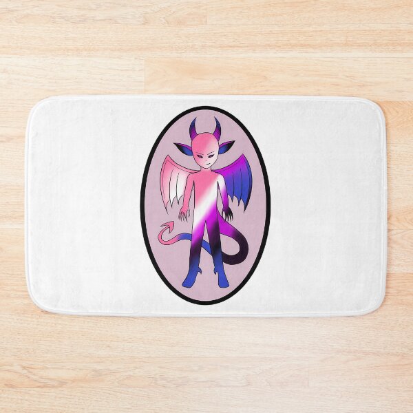 Artikelvorschau, Genderfluid Demon Sticker entworfen und verkauft von keener-kizziex.