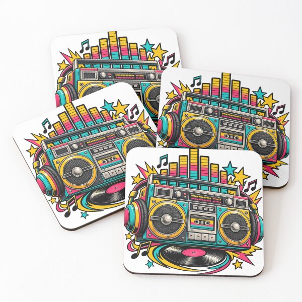 Item preview, Retro Boombox Ghettoblaster 80s 90s Music Vinyl designed and sold by LongIslandDesgn.