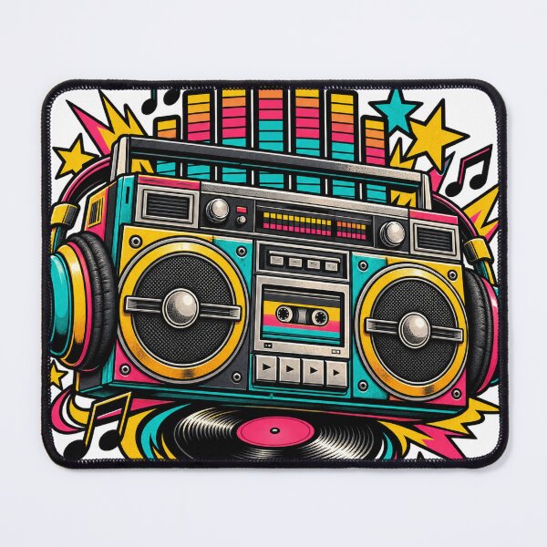 Item preview, Retro Boombox Ghettoblaster 80s 90s Music Vinyl designed and sold by LongIslandDesgn.