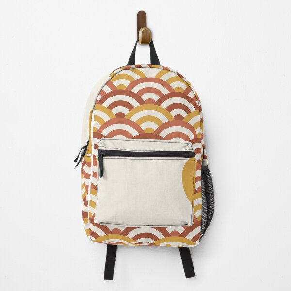 Item preview, Japanese Seigaiha Wave Pattern Warm Tones designed and sold by ChromaLens.