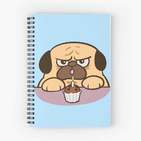 Item preview, Pug happy birthday  designed and sold by Huebucket.