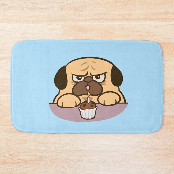 Item preview, Pug happy birthday  designed and sold by Huebucket.