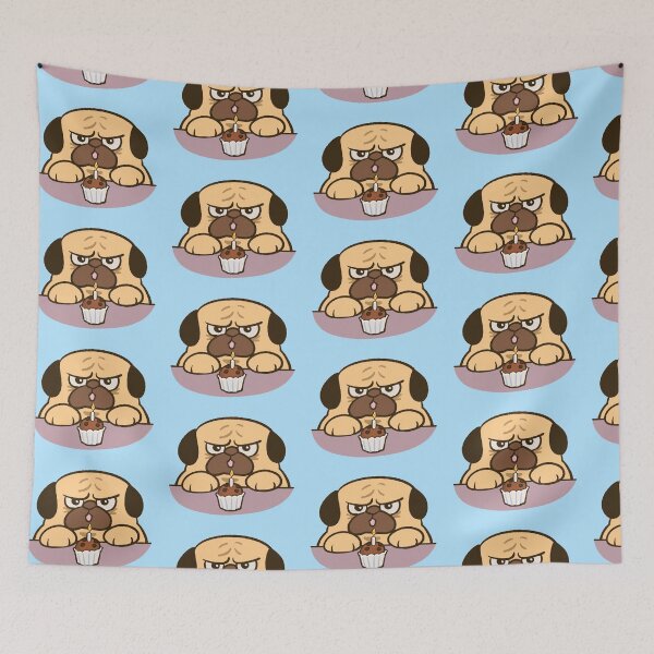 Item preview, Pug happy birthday  designed and sold by Huebucket.