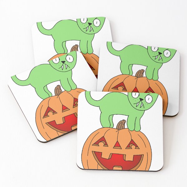 Item preview, Pumpkin Cat - green designed and sold by motherbrainart.