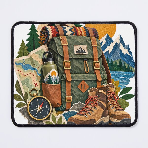 Item preview, Hiking Outdoor Backpack Compass Hiking Boots Mountains designed and sold by LongIslandDesgn.