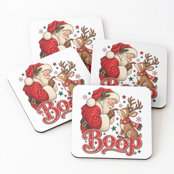 Item preview, Santa Boop Cute Reindeer Nose Vintage Christmas Holiday Retro Art designed and sold by gamoreRony.
