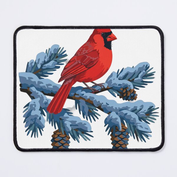 Item preview, Cardinal on a Snowy Branch - Winter Wildlife Nature Tee designed and sold by KERK Art and Design.