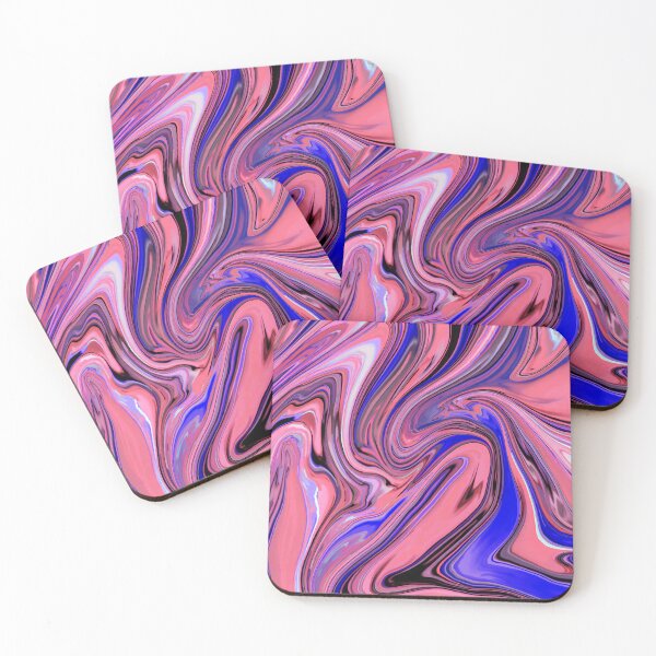 Item preview, Pink & Blue Liquid Swirl – Vibrant Abstract Fluid Art Design designed and sold by Habatour Creations Exclusive Digital Art Products.