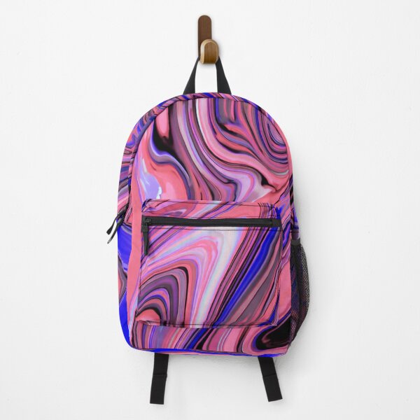Item preview, Pink & Blue Liquid Swirl – Vibrant Abstract Fluid Art Design designed and sold by Habatour Creations Exclusive Digital Art Products.