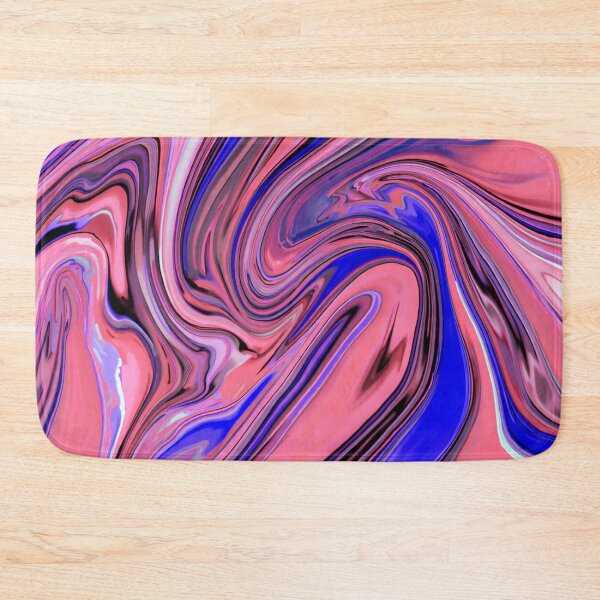 Item preview, Pink & Blue Liquid Swirl – Vibrant Abstract Fluid Art Design designed and sold by Habatour Creations Exclusive Digital Art Products.
