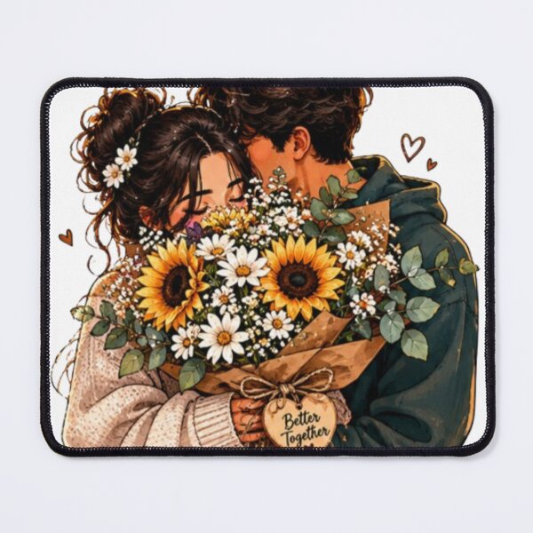 Item preview, Better Together - Romantic Aesthetic Couple Art designed and sold by ArtByKapil.