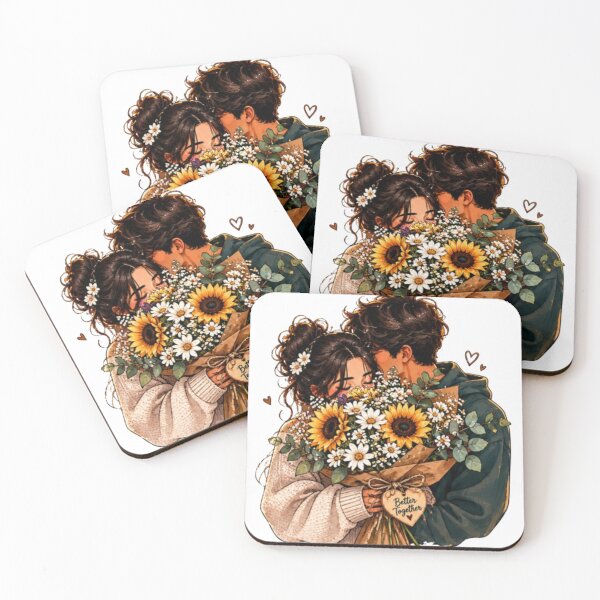 Item preview, Better Together - Romantic Aesthetic Couple Art designed and sold by ArtByKapil.