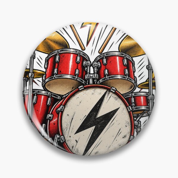 Item preview, Rock Drum Set with Lightning Drum Music designed and sold by LongIslandDesgn.