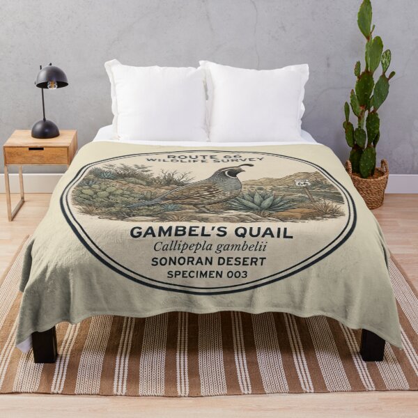 Item preview, Gambel's Quail Route 66 Wildlife Survey Badge designed and sold by CalmCapy Co.