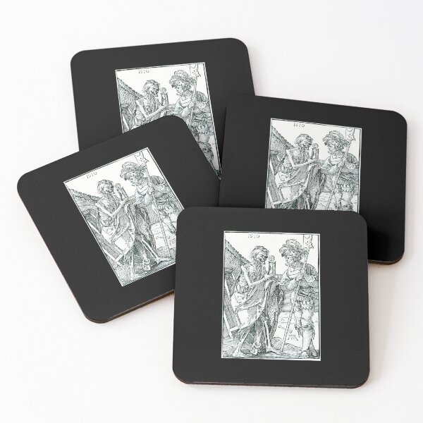 Item preview, Vintage Woodcut Death and Soldier Medieval Renaissance Art designed and sold by AsierRios.