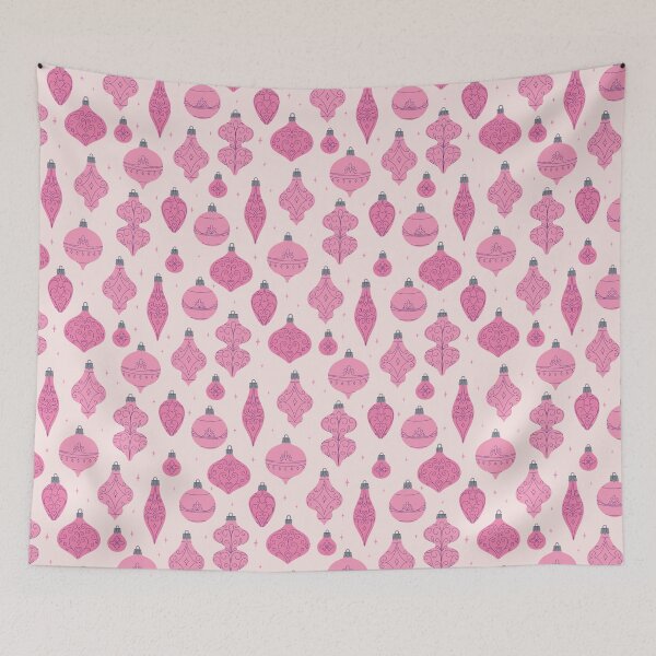 Item preview, Pink Christmas baubles pattern.  designed and sold by burbura.