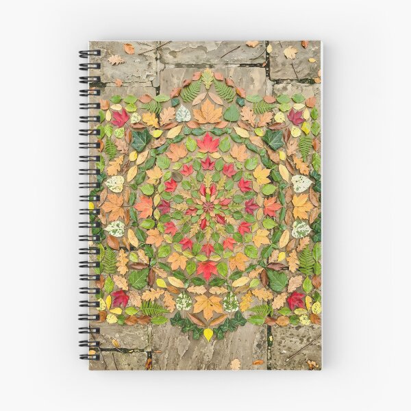 Item preview, Autumn Leaf Mandala On Stone Patio designed and sold by aulanmeloi.