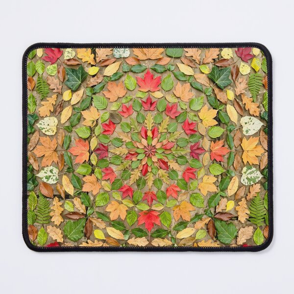 Item preview, Autumn Leaf Mandala On Stone Patio designed and sold by aulanmeloi.