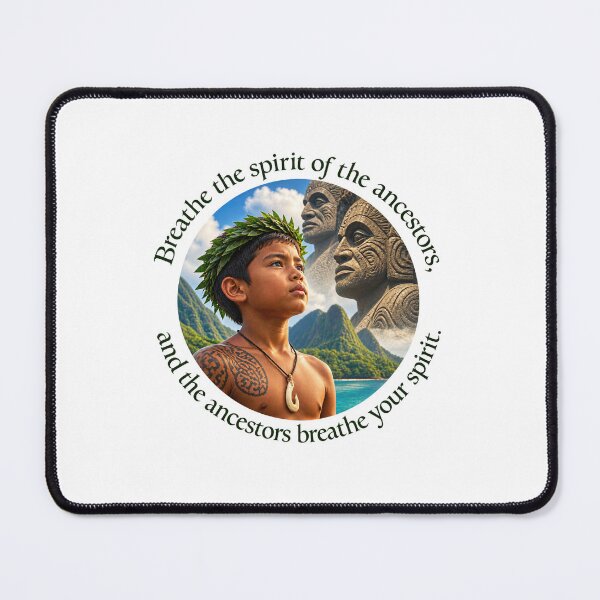 Item preview, Polynesian Heritage Proverb - Breathe the spirit of the ancestors | Pacific Art designed and sold by ShakaLife.org.