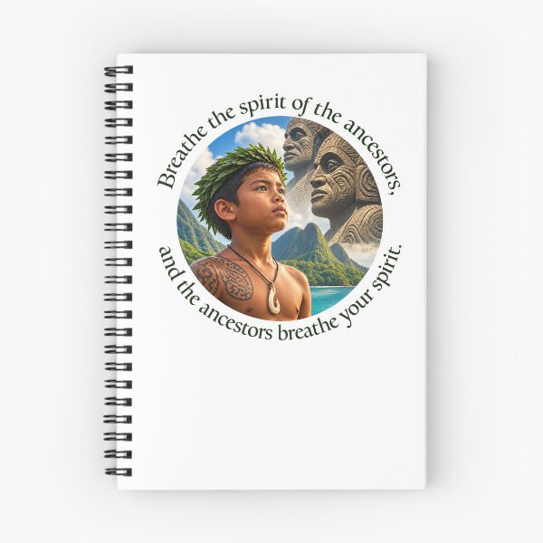 Item preview, Polynesian Heritage Proverb - Breathe the spirit of the ancestors | Pacific Art designed and sold by ShakaLife.org.