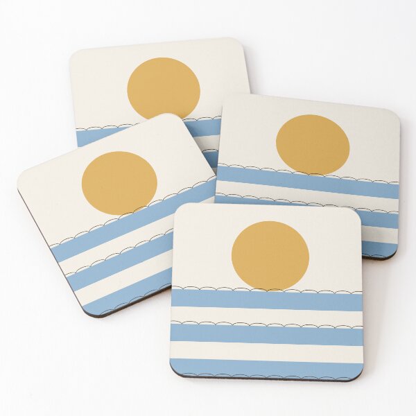 Item preview, Mediterranean Sun and Sea Geometric Print designed and sold by ChromaLens.