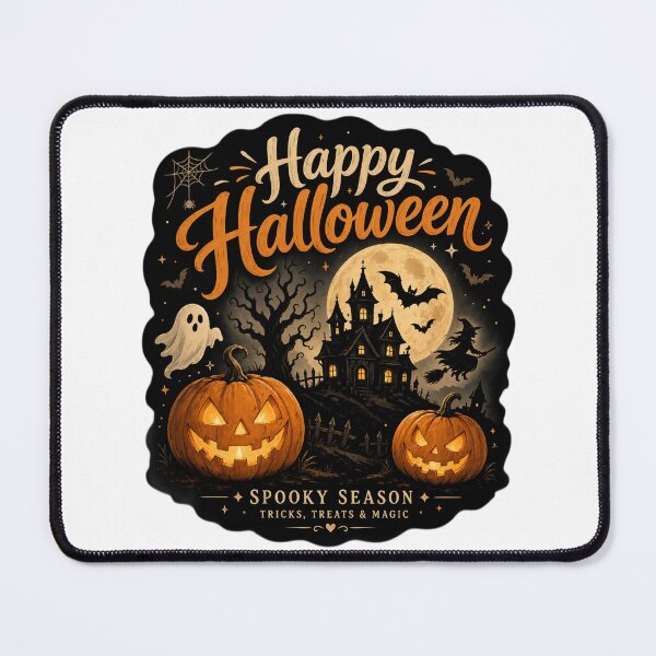 Item preview, Happy Halloween Spooky Season Watercolor Illustration designed and sold by Nela-&-Lena.