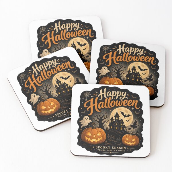 Item preview, Happy Halloween Spooky Season Watercolor Illustration designed and sold by Nela-&-Lena.