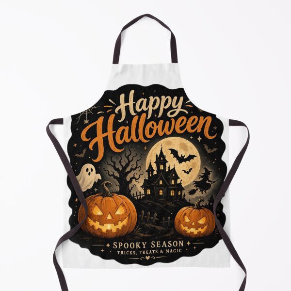 Item preview, Happy Halloween Spooky Season Watercolor Illustration designed and sold by Nela-&-Lena.