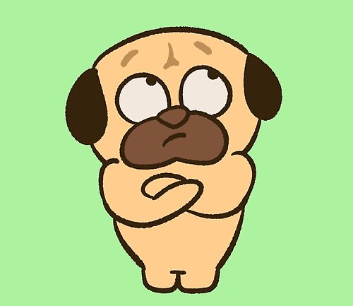 Item preview, Pug eye roll designed and sold by Huebucket.