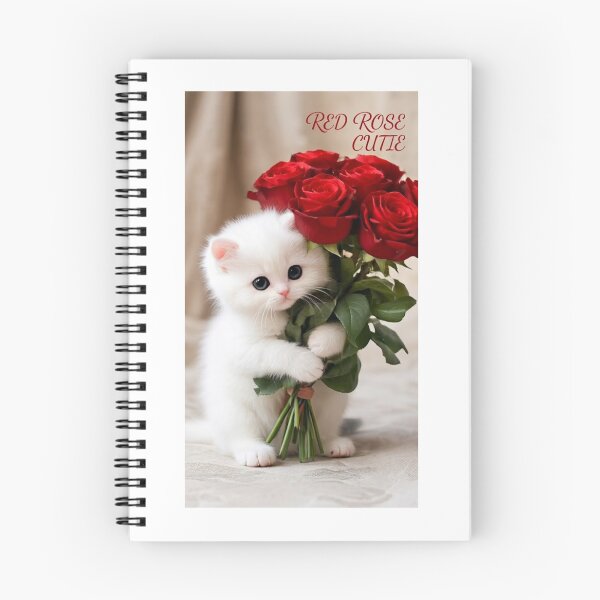 Item preview, Cute Kitten Cat Red Rose designed and sold by Freedom Line Studio.
