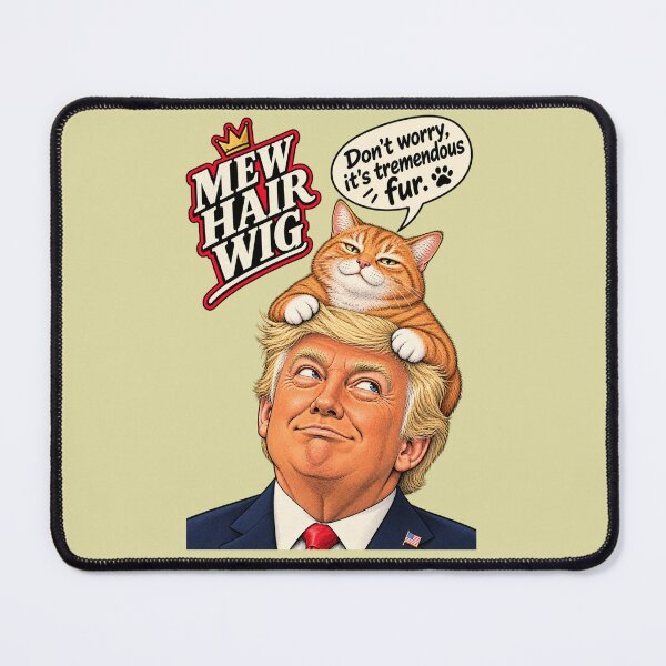 Item preview, Mew Hair Wig – Funny Orange Tabby Cat Political Parody designed and sold by SammyMorry.