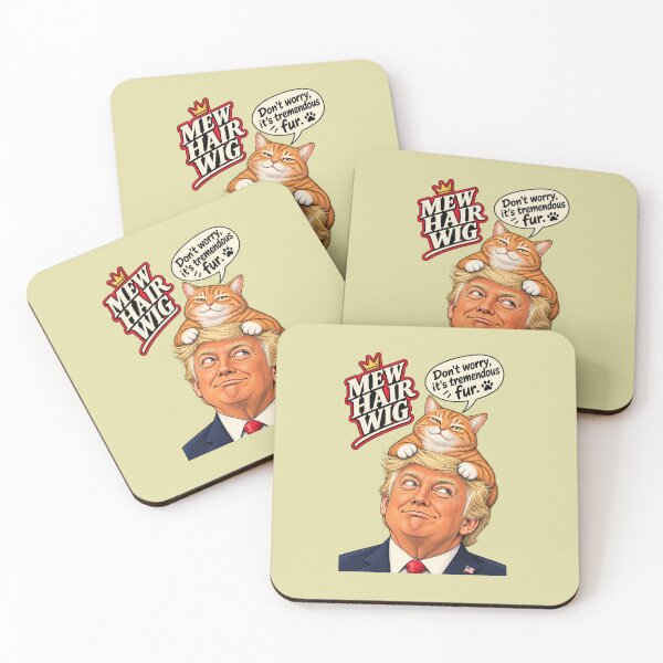 Item preview, Mew Hair Wig – Funny Orange Tabby Cat Political Parody designed and sold by SammyMorry.