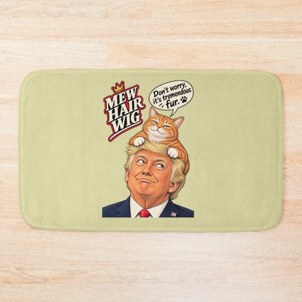 Item preview, Mew Hair Wig – Funny Orange Tabby Cat Political Parody designed and sold by SammyMorry.