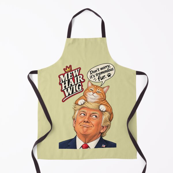 Item preview, Mew Hair Wig – Funny Orange Tabby Cat Political Parody designed and sold by SammyMorry.