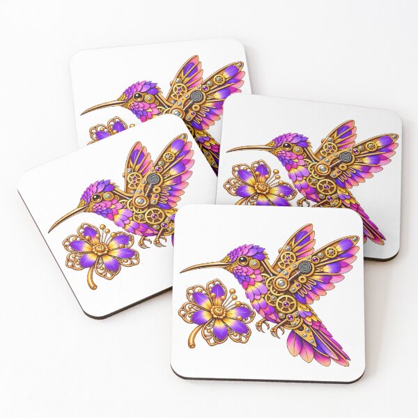 Item preview, Steampunk Hummingbird & Enchanted Flower designed and sold by Sed94.