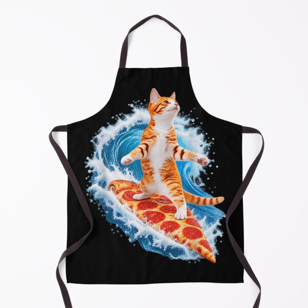 Item preview, Cat Surfing On Pizza Slice Funny Surfer Kitten Cool Wave  designed and sold by BURRITO-STUDIO.