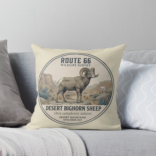 Item preview, Desert Bighorn Sheep Route 66 Wildlife Badge designed and sold by CalmCapy Co.