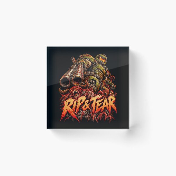 Item preview, Doom Slayer Rip and Tear designed and sold by Pandaburba.
