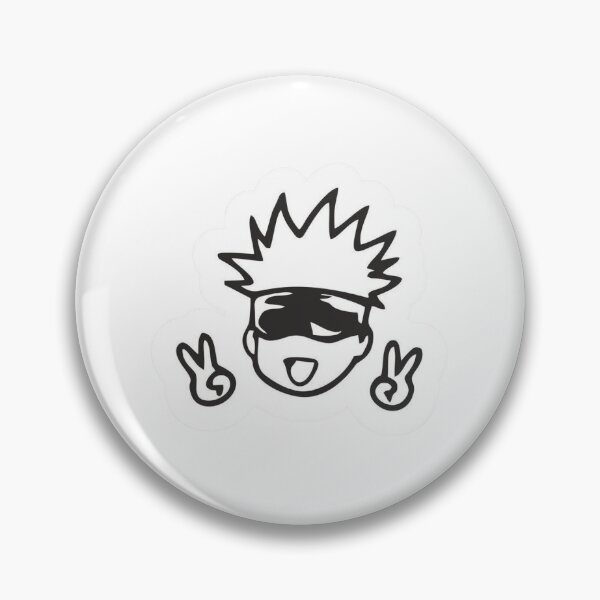 Item preview, Satoru Gojo Chibi Peace Sign - Jujutsu Kaisen Anime Sticker designed and sold by WaltzOnVenus.