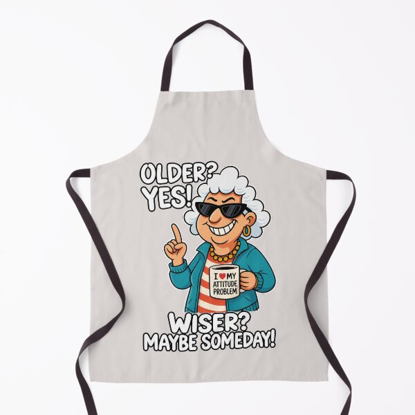 Item preview, Older Yes Wiser Maybe Someday Birthday Humor for her designed and sold by Teedefy.