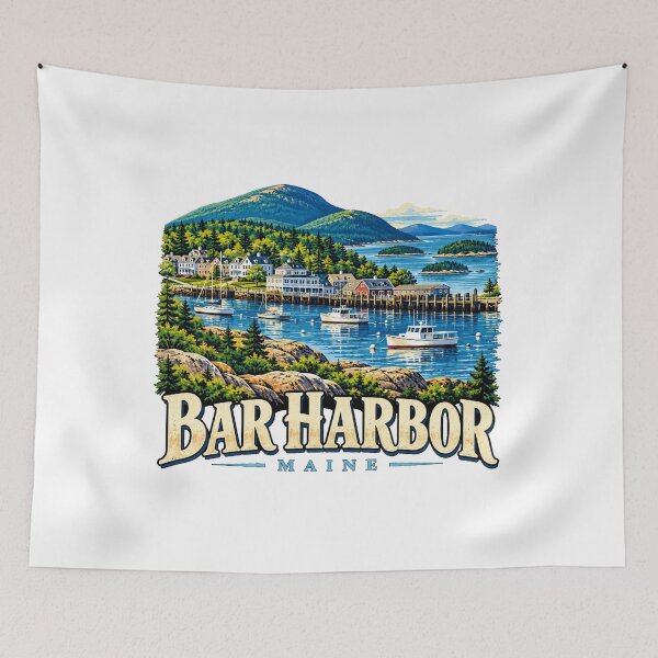 Item preview, Vintage Bar Harbor Maine Travel Souvenir Landmark Gift designed and sold by MichaeIRellov.