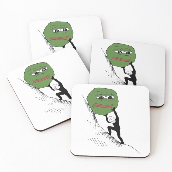 Item preview, Wojak Pepe Sisyphus Meme   designed and sold by Kathleenblairo.