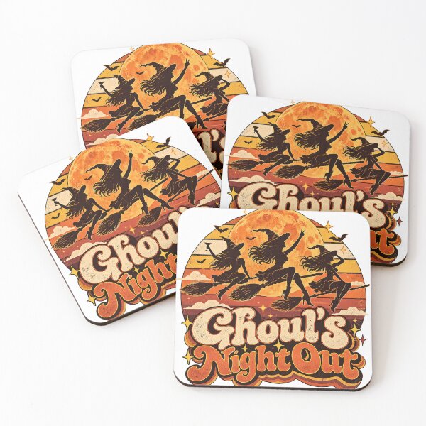 Item preview, Ghoul's Night Out Retro Halloween Witches Vintage Sunset Design designed and sold by MotiveStuff.