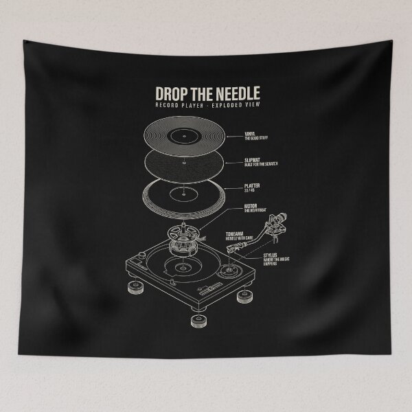 Item preview, Record Player Turntable Exploded View Drop The Needle designed and sold by nessismore.