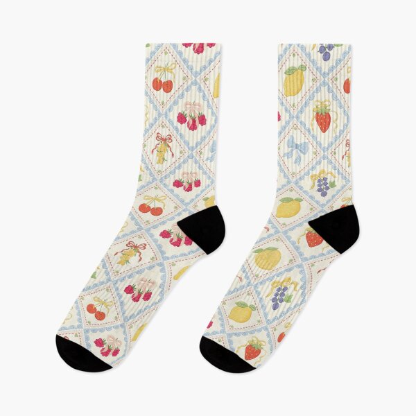 Item preview, Coquette Berry Patchwork Pattern designed and sold by Mochi Doodle.