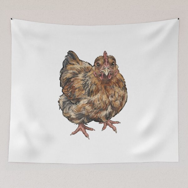 Item preview, Fluffy Brown Hen Illustration designed and sold by Deilage.