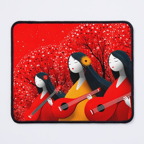 Item preview, Serene Melodies in a Vibrant Floral Landscape designed and sold by Artessie.