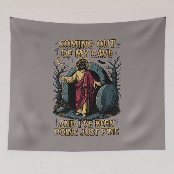 Item preview, Coming Out of My Cave Jesus Resurrection Meme Tee-53 designed and sold by Jorrimmer.