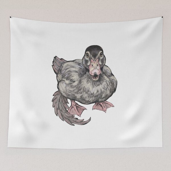 Item preview, Fluffy Grey Duck With Pink Feet designed and sold by Deilage.